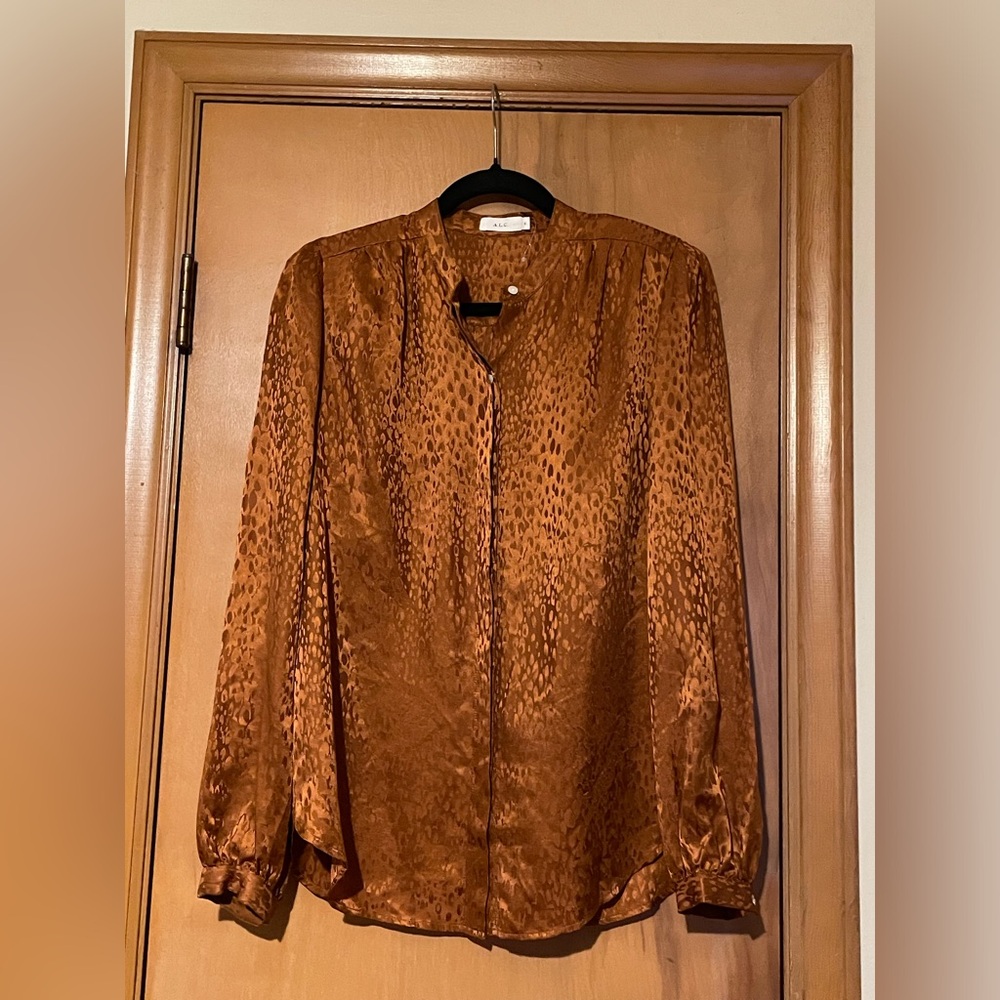 A.L.C Silk Copper Blouse Size 6